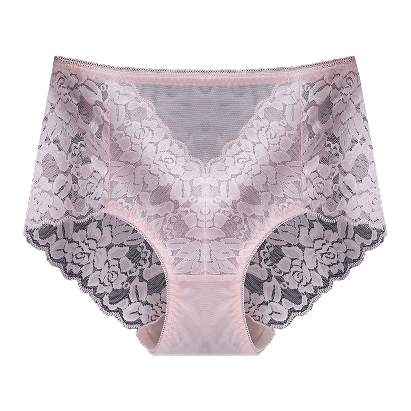 thumbnail image 4 of Braguitas de encaje de cintura media alta para mujer - Ropa interior sin costuras para uso informal, 4 of 4